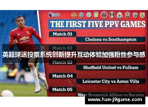 英超球迷投票系统创新提升互动体验加强粉丝参与感 英超球迷投票系统创新提升互动体验加强粉丝参与感