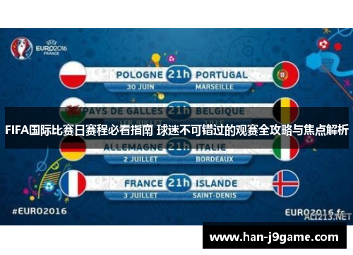 FIFA国际比赛日赛程必看指南 球迷不可错过的观赛全攻略与焦点解析